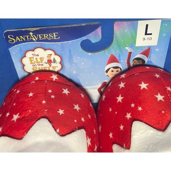 NWT Elf On The Shelf Womens Christmas Slippers Size Medium 9-10 - Picture 4 of 5